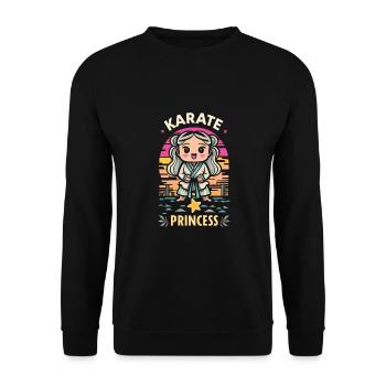 Karate - Unisex Sweatshirt - black - Front - Alina (178cm) & Michal (187cm)