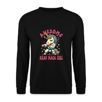 Krav Maga - Unisex Pullover - Schwarz - Vorne - Alina (178cm) & Michal (187cm)