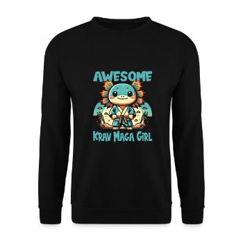 Krav Maga - Unisex Pullover - Schwarz - Vorne - Alina (178cm) & Michal (187cm)