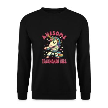 Teakwondo - Sweat-shirt Unisexe - noir - Devant - Alina (178cm) & Michal (187cm)