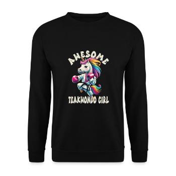 Teakwondo - Unisex Sweatshirt - black - Front - Alina (178cm) & Michal (187cm)