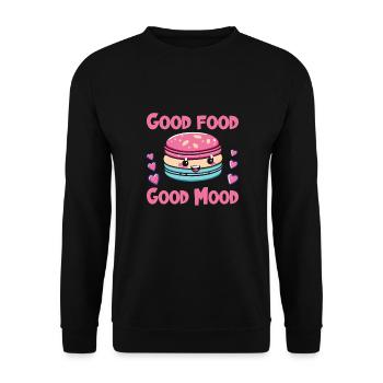 Französisches Essen - Unisex Pullover - Schwarz - Vorne - Alina (178cm) & Michal (187cm)