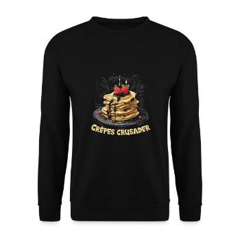 Französisches Essen - Unisex Pullover - Schwarz - Vorne - Alina (178cm) & Michal (187cm)