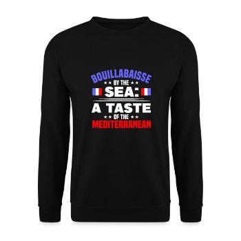 Französisches Essen - Unisex Pullover - Schwarz - Vorne - Alina (178cm) & Michal (187cm)