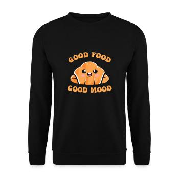 Französisches Essen - Unisex Pullover - Schwarz - Vorne - Alina (178cm) & Michal (187cm)