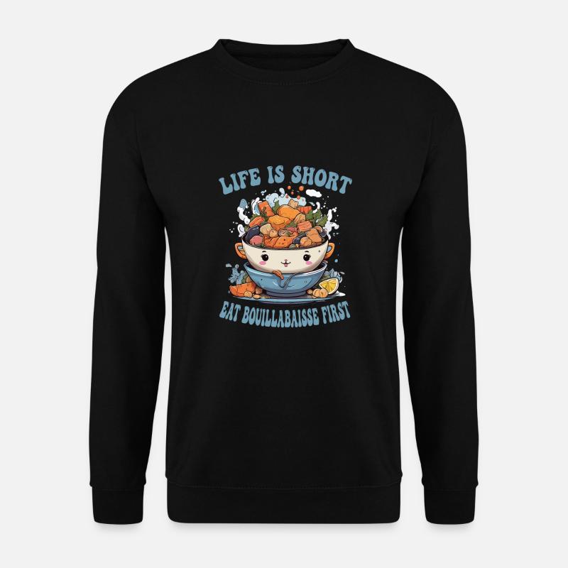Französisches Essen - Unisex Pullover - Schwarz