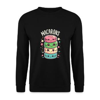 Französisches Essen - Unisex Pullover - Schwarz - Vorne - Alina (178cm) & Michal (187cm)