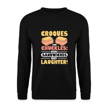 French food - Unisex Sweatshirt - black - Front - Alina (178cm) & Michal (187cm)