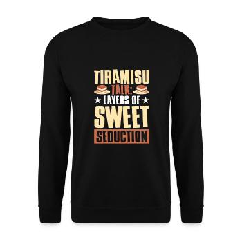 Italienisches Essen - Unisex Pullover - Schwarz - Vorne - Alina (178cm) & Michal (187cm)