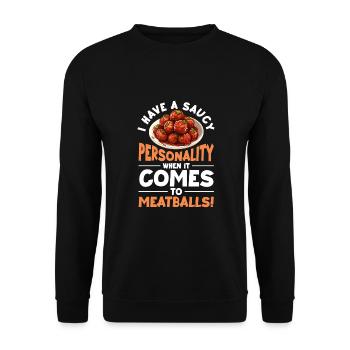 Cuisine italienne - Sweat-shirt Unisexe - noir - Devant - Alina (178cm) & Michal (187cm)