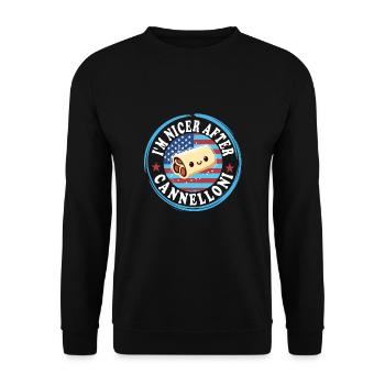 Cuisine italienne - Sweat-shirt Unisexe - noir - Devant - Alina (178cm) & Michal (187cm)