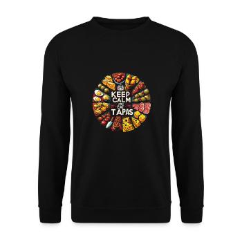 Spanisches Essen - Unisex Pullover - Schwarz - Vorne - Alina (178cm) & Michal (187cm)