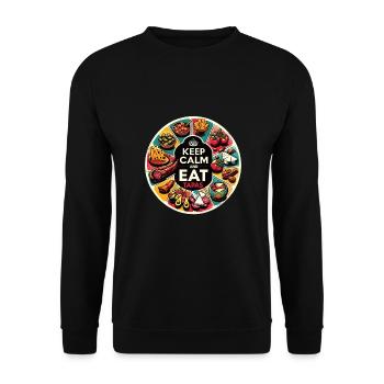 Spanish food - Unisex Sweatshirt - black - Front - Alina (178cm) & Michal (187cm)