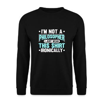 Philosophy - Unisex Sweatshirt - black - Front - Alina (178cm) & Michal (187cm)