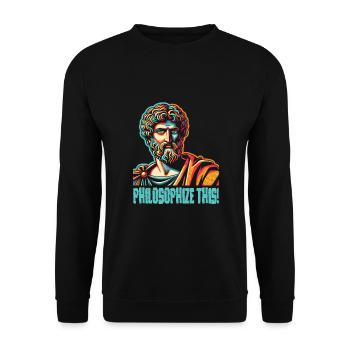 Philosophy - Unisex Sweatshirt - black - Front - Alina (178cm) & Michal (187cm)
