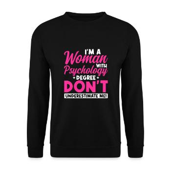 Psychologist - Unisex Sweatshirt - black - Front - Alina (178cm) & Michal (187cm)