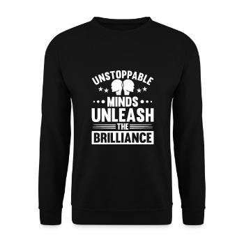 Psychologue - Sweat-shirt Unisexe - noir - Devant - Alina (178cm) & Michal (187cm)