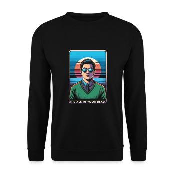 Psychologue - Sweat-shirt Unisexe - noir - Devant - Alina (178cm) & Michal (187cm)