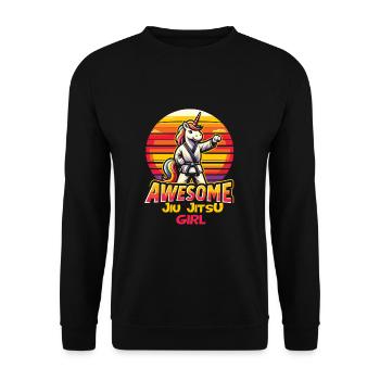Jiu Jitsu - Sweat-shirt Unisexe - noir - Devant - Alina (178cm) & Michal (187cm)