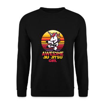 Jiu Jitsu - Sweat-shirt Unisexe - noir - Devant - Alina (178cm) & Michal (187cm)
