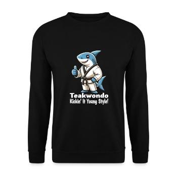 Teakwondo - Sweat-shirt Unisexe - noir - Devant - Alina (178cm) & Michal (187cm)