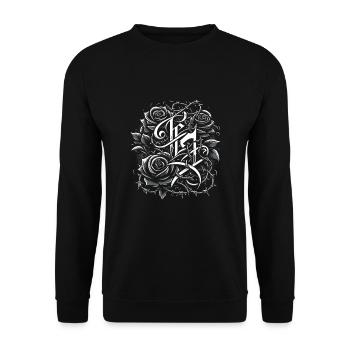 Gothic - Unisex Pullover - Schwarz - Vorne - Alina (178cm) & Michal (187cm)