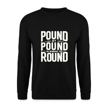 Abnehmen - Unisex Pullover - Schwarz - Vorne - Alina (178cm) & Michal (187cm)