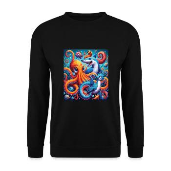 Méduse - Sweat-shirt Unisexe - noir - Devant - Alina (178cm) & Michal (187cm)