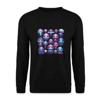 Méduse - Sweat-shirt Unisexe - noir - Devant - Alina (178cm) & Michal (187cm)
