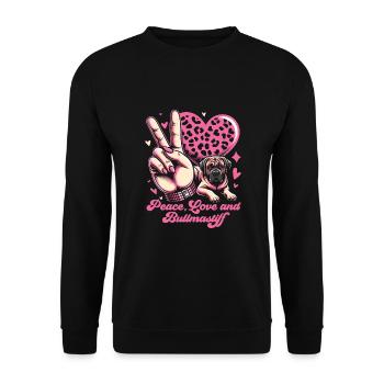 Bullmastiff - Unisex Sweatshirt - black - Front - Alina (178cm) & Michal (187cm)