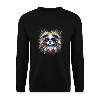 Japan Chin - Unisex Sweatshirt - black - Front - Alina (178cm) & Michal (187cm)