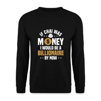 Chai - Unisex Sweatshirt - black - Front - Alina (178cm) & Michal (187cm)