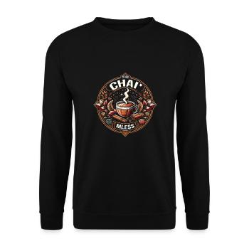 Chai - Unisex Sweatshirt - black - Front - Alina (178cm) & Michal (187cm)