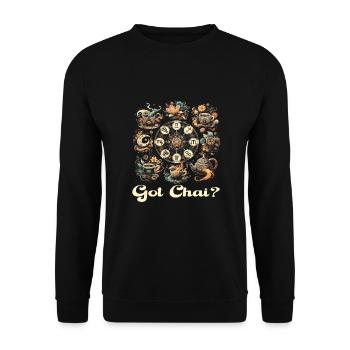 Chai - Unisex Sweatshirt - black - Front - Alina (178cm) & Michal (187cm)