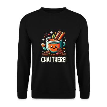 Chai - Unisex Sweatshirt - black - Front - Alina (178cm) & Michal (187cm)