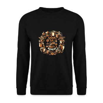 Chai - Unisex Sweatshirt - black - Front - Alina (178cm) & Michal (187cm)
