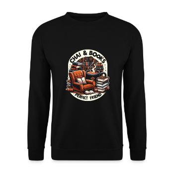 Chai - Unisex Sweatshirt - black - Front - Alina (178cm) & Michal (187cm)