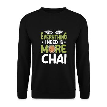 Chai Tea - Unisex Sweatshirt - black - Front - Alina (178cm) & Michal (187cm)