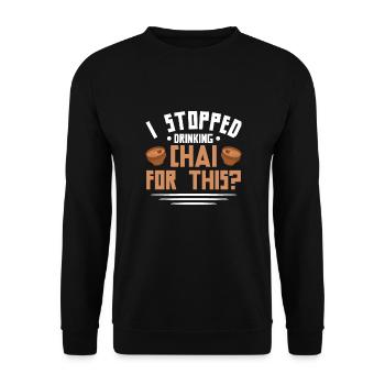 Chai - Unisex Sweatshirt - black - Front - Alina (178cm) & Michal (187cm)