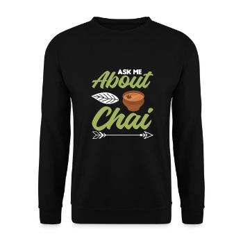 Chai - Unisex Sweatshirt - black - Front - Alina (178cm) & Michal (187cm)