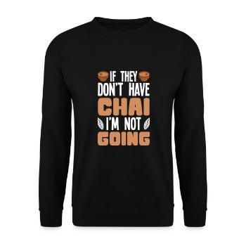 Chai - Unisex Sweatshirt - black - Front - Alina (178cm) & Michal (187cm)