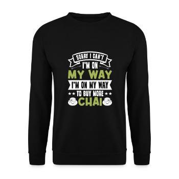 Chai - Unisex Sweatshirt - black - Front - Alina (178cm) & Michal (187cm)