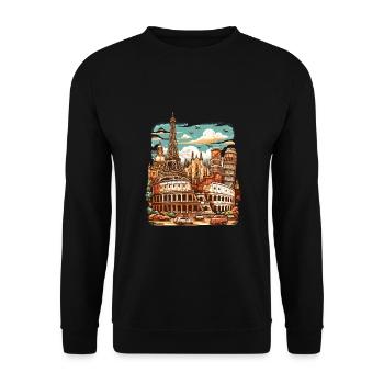 Holiday - Unisex Sweatshirt - black - Front - Alina (178cm) & Michal (187cm)