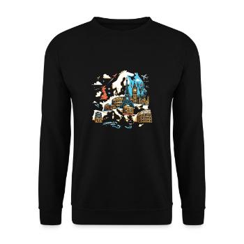 Holiday - Unisex Sweatshirt - black - Front - Alina (178cm) & Michal (187cm)