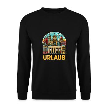Holiday - Unisex Sweatshirt - black - Front - Alina (178cm) & Michal (187cm)