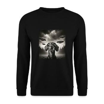 Teckel - Sweat-shirt Unisexe - noir - Devant - Alina (178cm) & Michal (187cm)