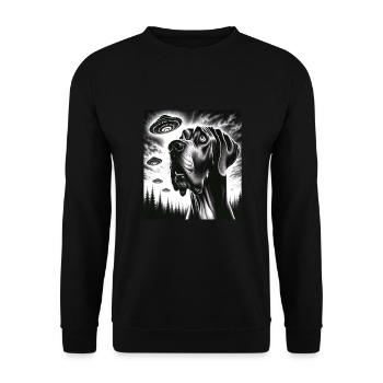 Great Dane - Unisex Sweatshirt - black - Front - Alina (178cm) & Michal (187cm)