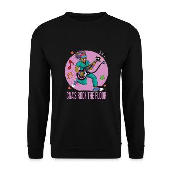 Geriatric nurse - Unisex Sweatshirt - black - Front - Alina (178cm) & Michal (187cm)