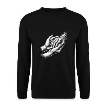 Geriatric nurse - Unisex Sweatshirt - black - Front - Alina (178cm) & Michal (187cm)