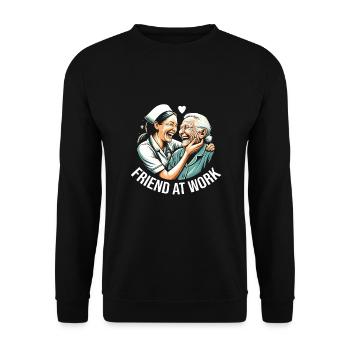 Geriatric nurse - Unisex Sweatshirt - black - Front - Alina (178cm) & Michal (187cm)